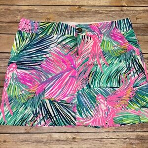 EUC Lilly Pulitzer Nicki Skort size 8 multi Scarlet Macaw